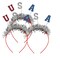 5 1/2" Patriotic Glitter-Letter USA Tinsel Head Boppers 12 Pieces